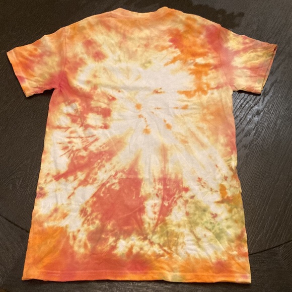 Red Orange Dye T Shirt cotton top boy girl new 12 M - Picture 2 of 2